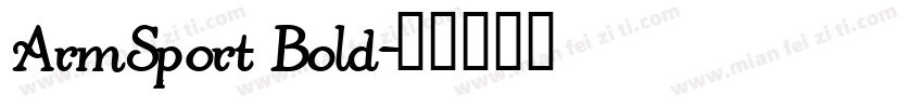 ArmSport Bold字体转换